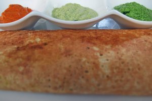 Lots of chutneys and a Dosa-Bangalore-India