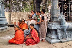 Women at temple-Bangalore-India