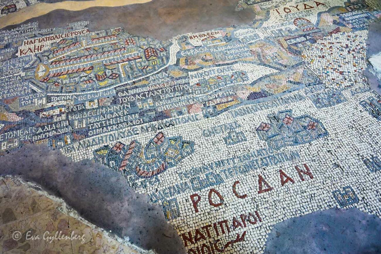 Madabas kända och vackra mosaikkarta