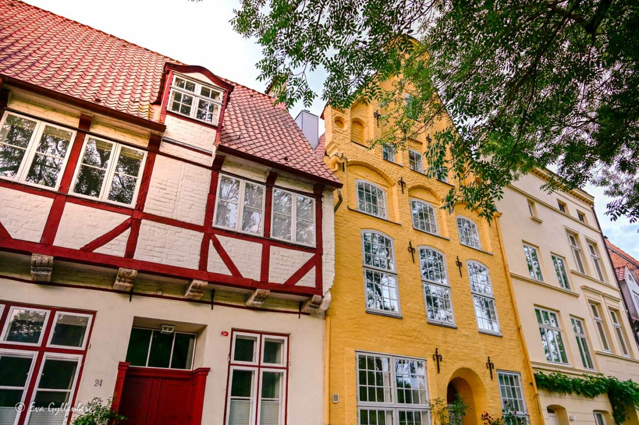 Fina gamla hus i Lübeck 