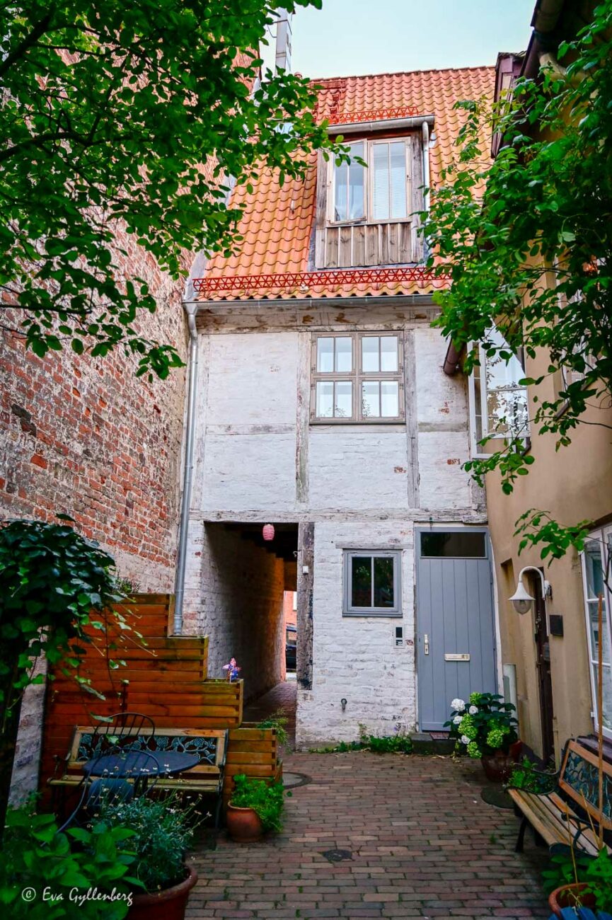 Lübeck är känt för sina små bostadsgränder
