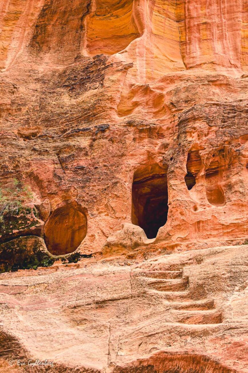 Klippboning med trapp i Petra