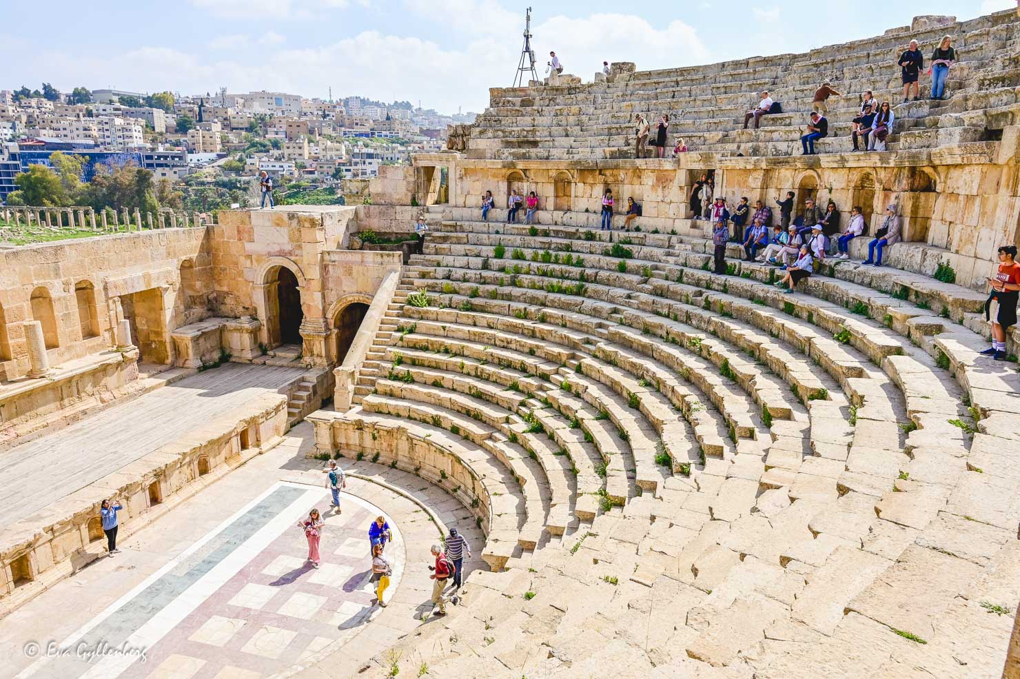 Amfiteater i den gamla staden Jerash