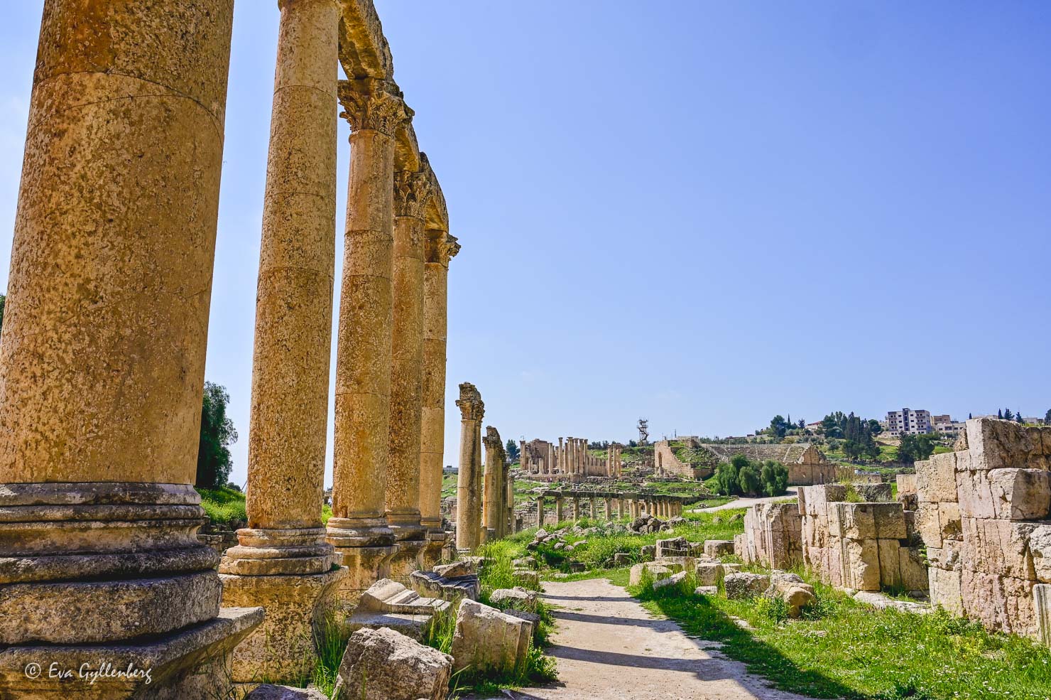 Pelargång i en gammal romersk stad
