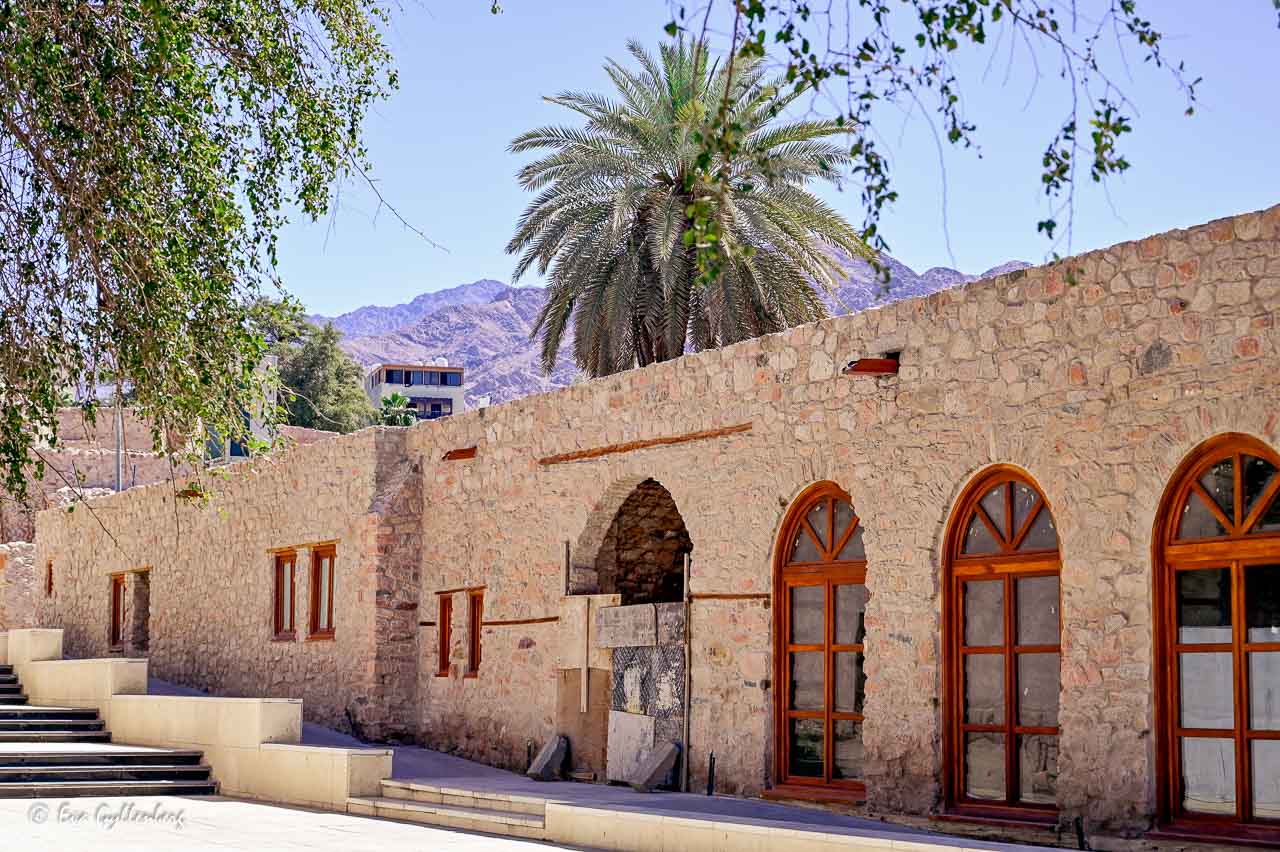Byggnad med palm i Aqaba
