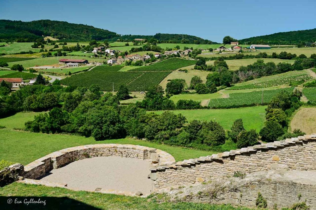 Utsikt över landskapet i Bourgogne