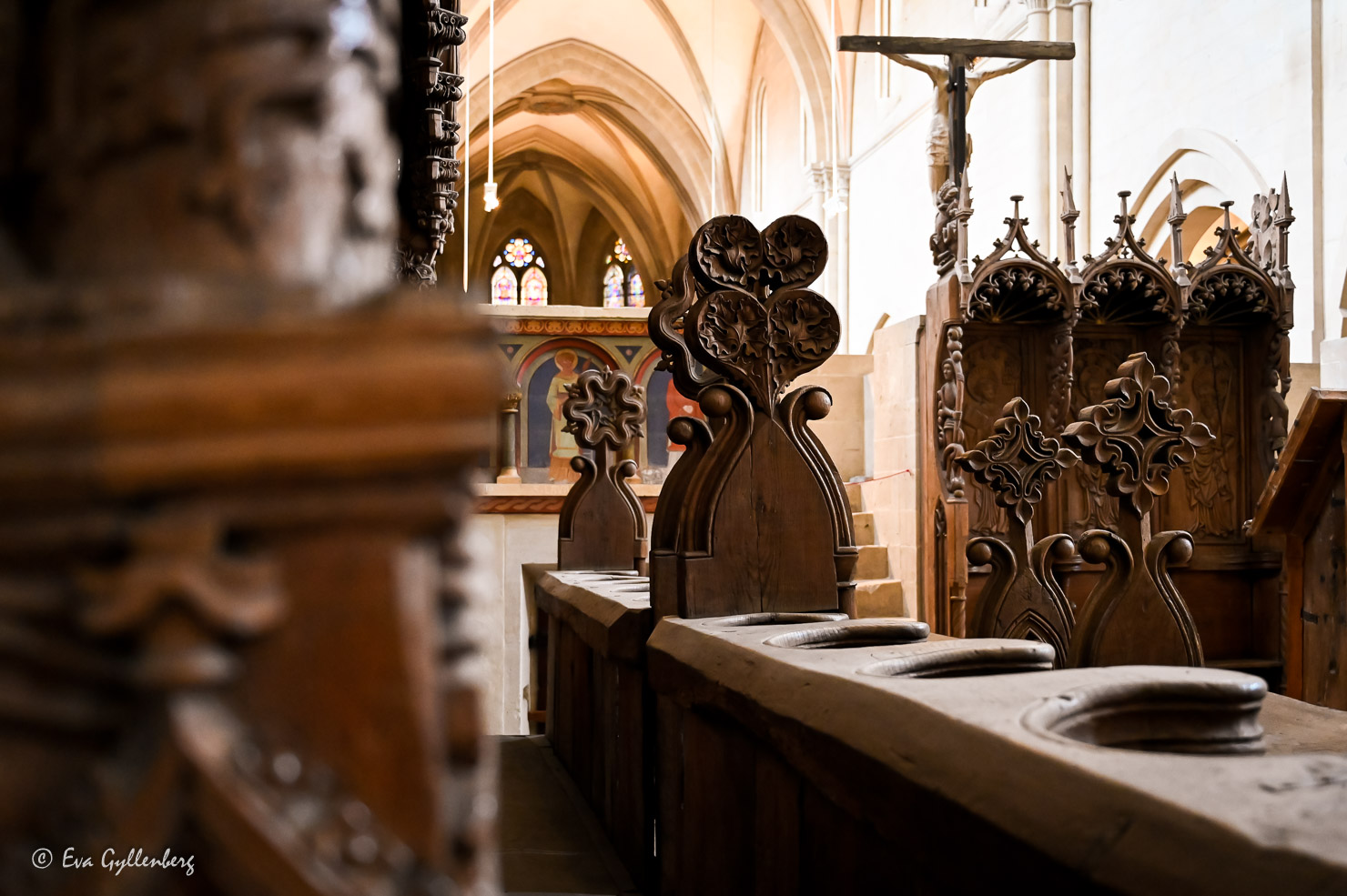 Östra korets träbänkar i Naumburg