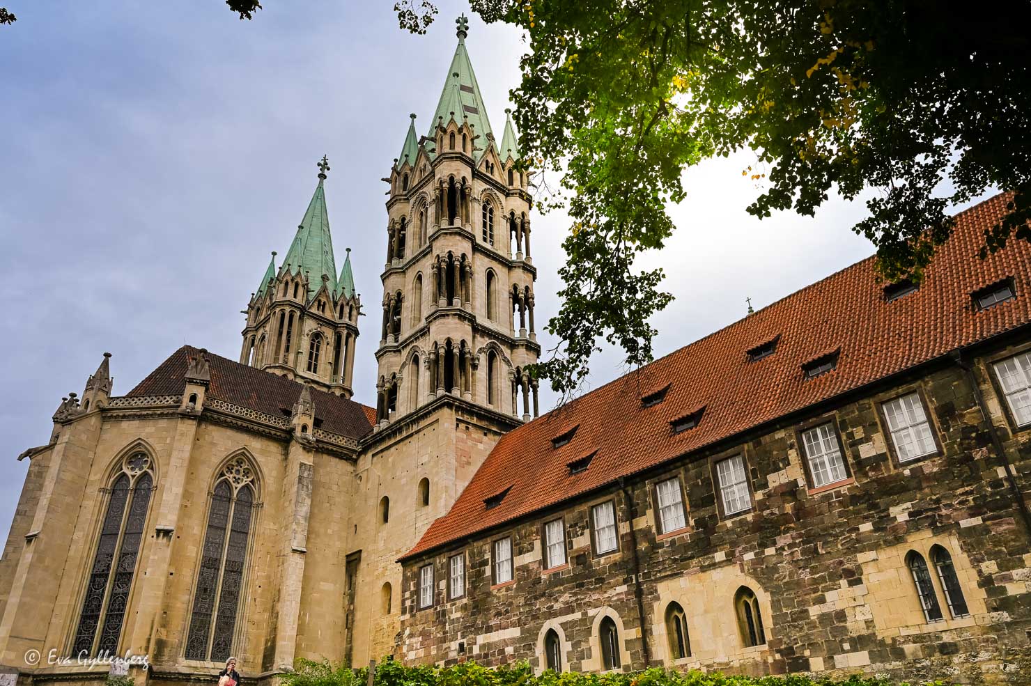 Katedralen i Naumburg med sina två torn