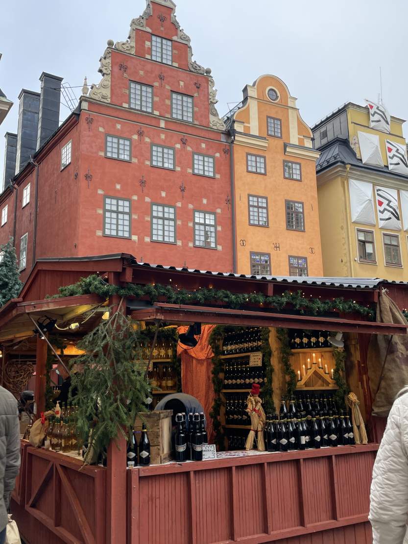 julmarknad på stortorget i Gamla stan