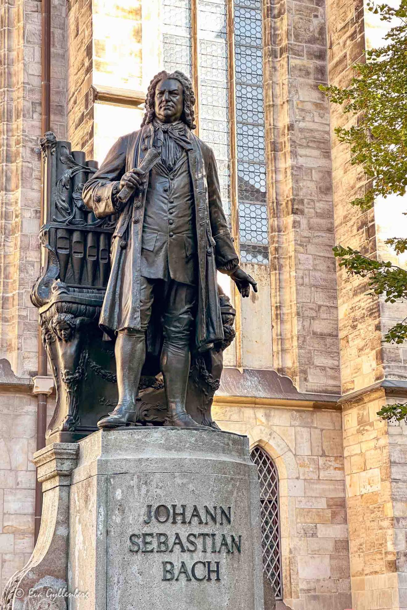 Staty över Johann Sebastian Bach