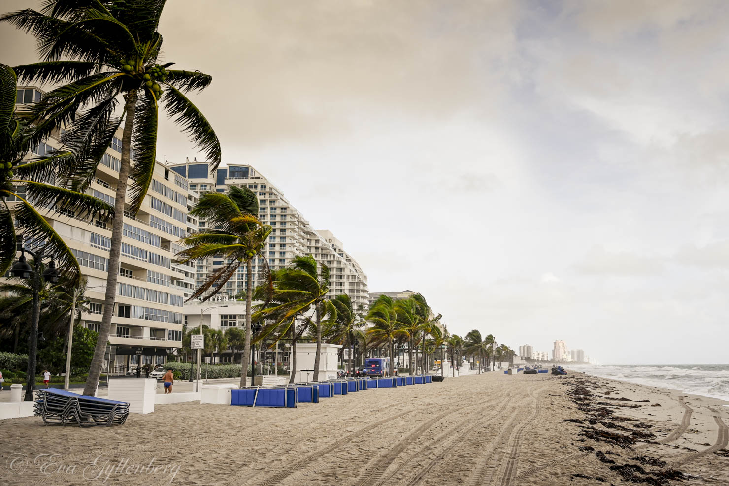 storm på en strand i fort lauderdale